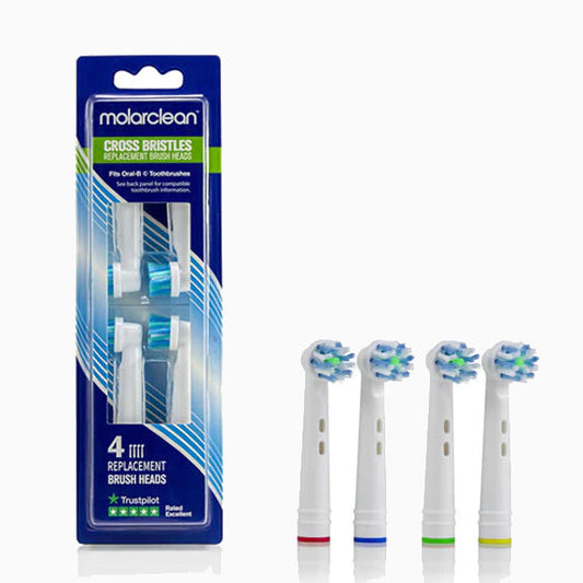Cross Toothbrush Heads, 4 Heads