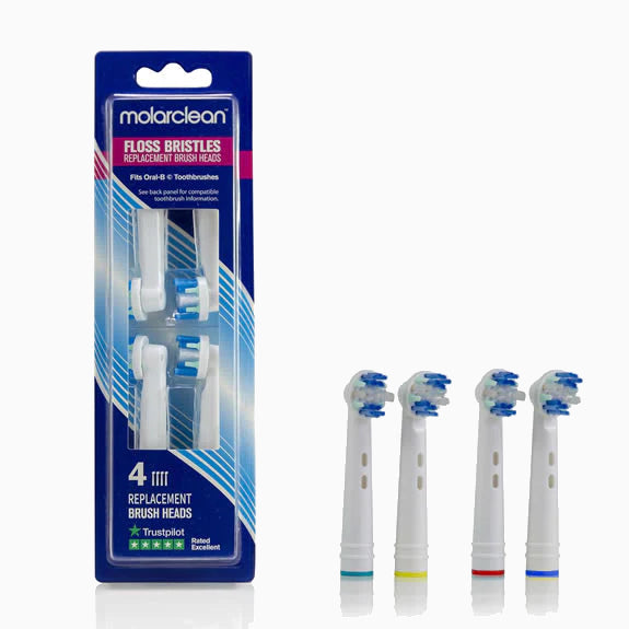 Floss Toothbrush Heads, 4 Heads