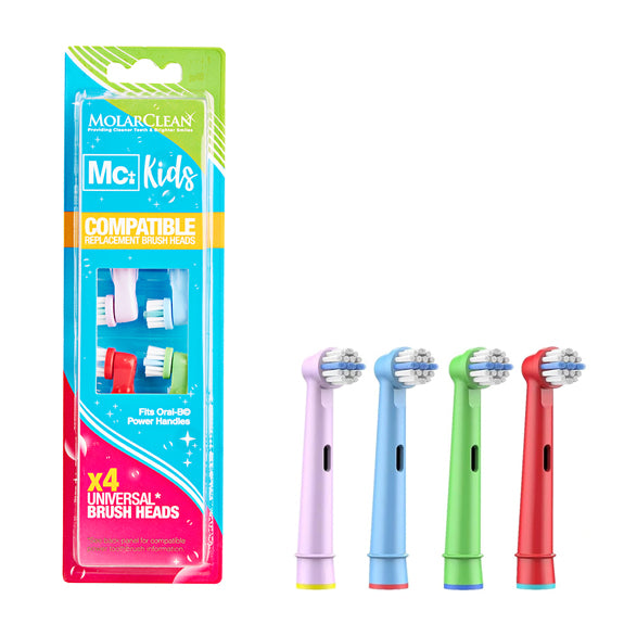 Kids Toothbrush Heads, 4 Heads